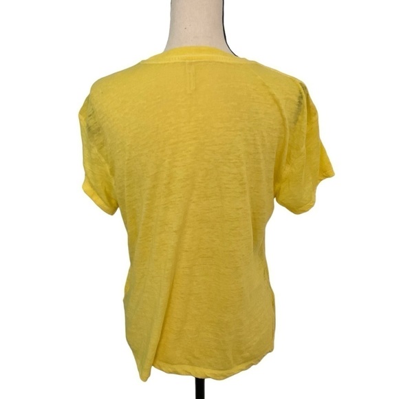 Free People FP Movement Yellow Short Sleeve T-Shirt Sz XS Summer Sheer Beach - Picture 2 of 10